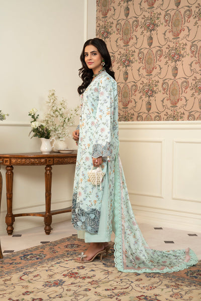 3 Piece Unstitched Embroidered Lawn Suit | MPT-2610