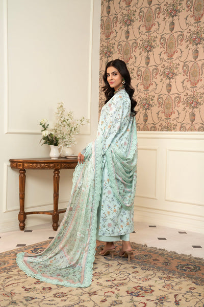 3 Piece Unstitched Embroidered Lawn Suit | MPT-2610