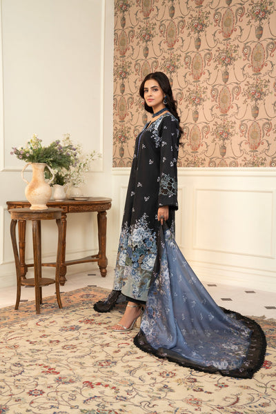 3 Piece Unstitched Embroidered Lawn Suit | MPT-2611