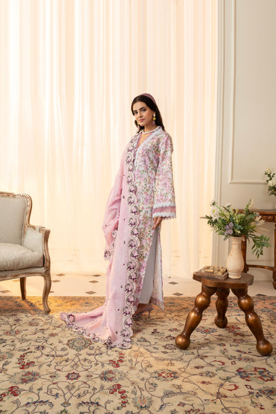 3 Piece Unstitched Embroidered Lawn Suit | MPT-2618