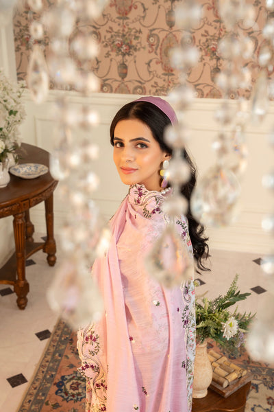 3 Piece Unstitched Embroidered Lawn Suit | MPT-2618