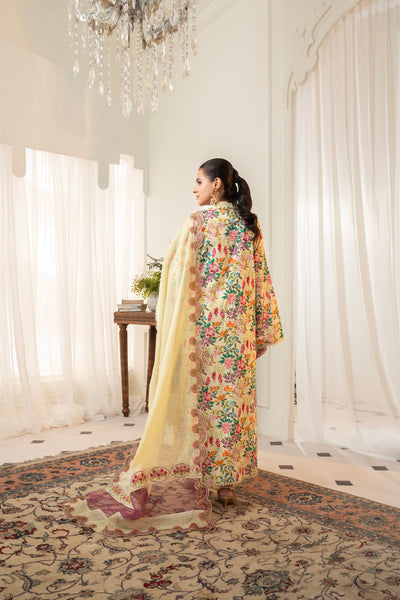 3 Piece Unstitched Embroidered Lawn Suit | MPT-2613