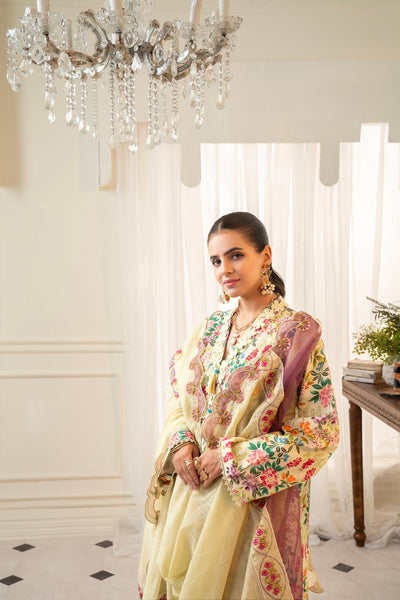 3 Piece Unstitched Embroidered Lawn Suit | MPT-2613