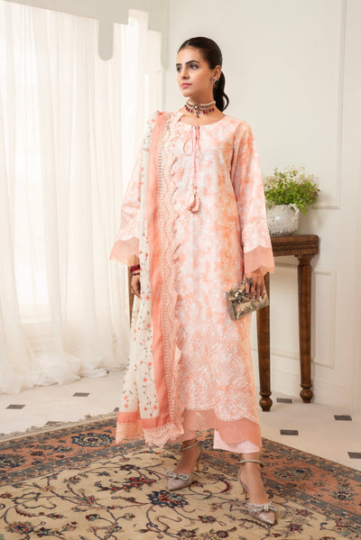 3 Piece Unstitched Embroidered Lawn Suit | MPT-2616
