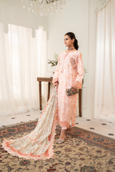 3 Piece Unstitched Embroidered Lawn Suit | MPT-2616