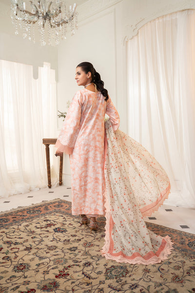 3 Piece Unstitched Embroidered Lawn Suit | MPT-2616