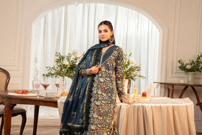3 Piece Unstitched Embroidered Lawn Suit | MPT-2614