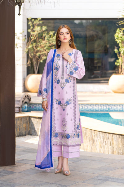 3 Piece Unstitched Luxury Embroidered | CLE-0209