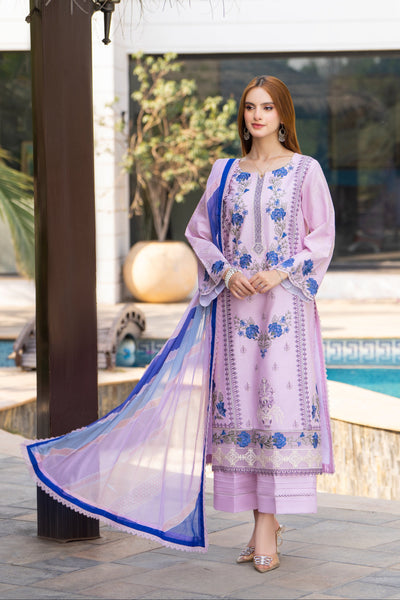 3 Piece Unstitched Luxury Embroidered | CLE-0209