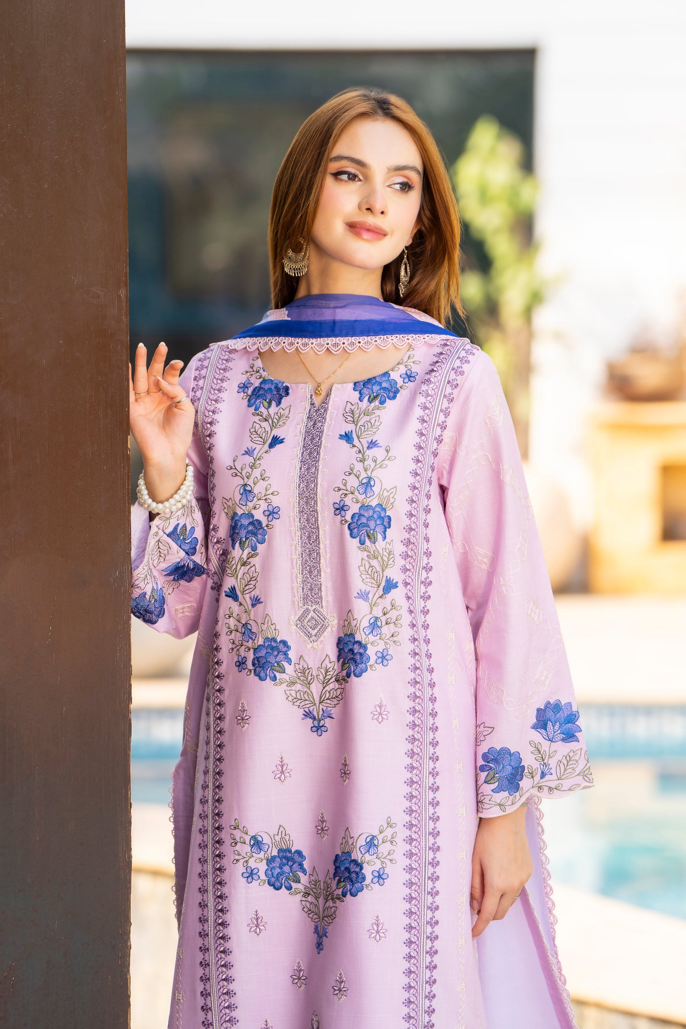 3 Piece Unstitched Luxury Embroidered | CLE-0209