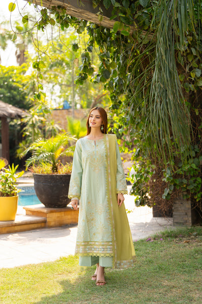 3 Piece Unstitched Luxury Embroidered | CLE-0210