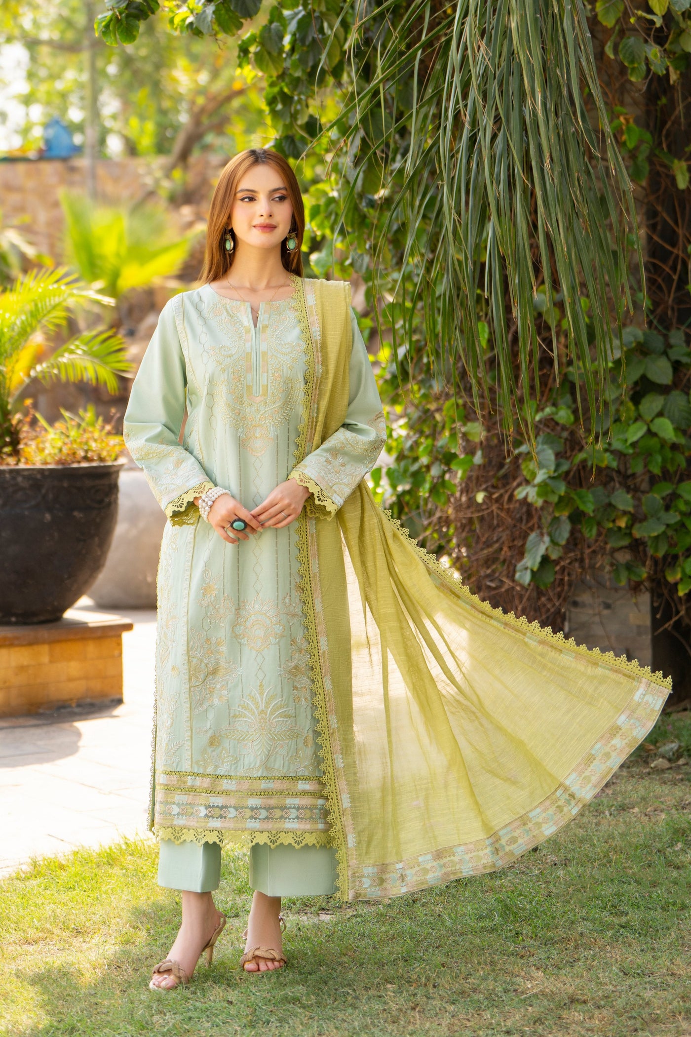 3 Piece Unstitched Luxury Embroidered | CLE-0210