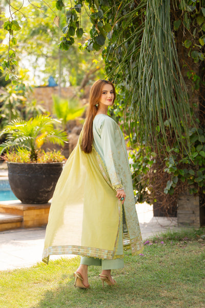 3 Piece Unstitched Luxury Embroidered | CLE-0210