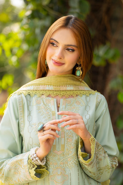 3 Piece Unstitched Luxury Embroidered | CLE-0210