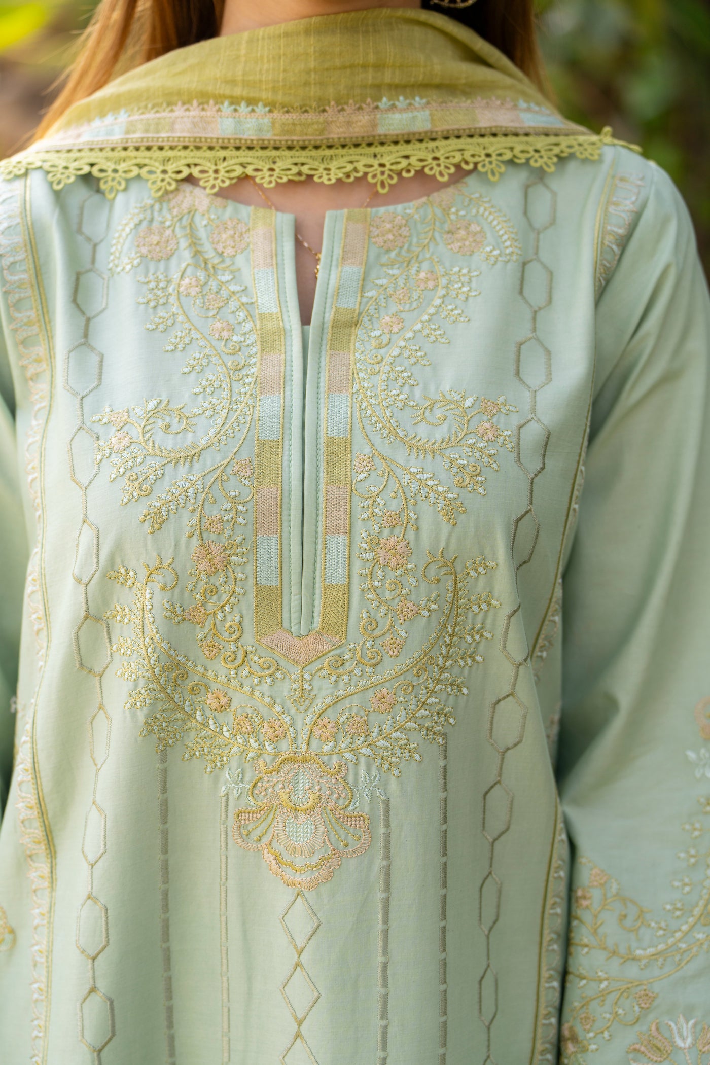 3 Piece Unstitched Luxury Embroidered | CLE-0210
