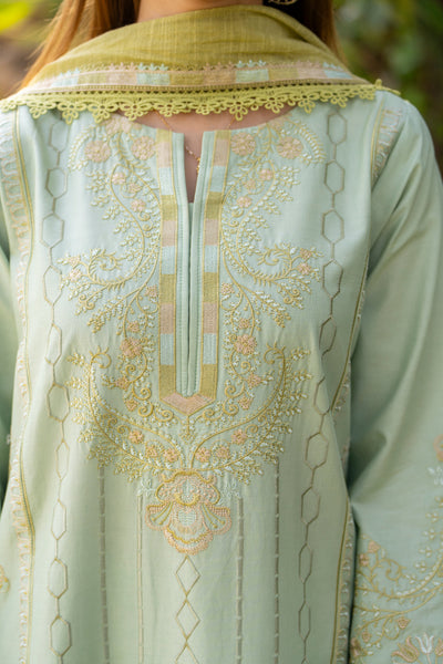 3 Piece Unstitched Luxury Embroidered | CLE-0210
