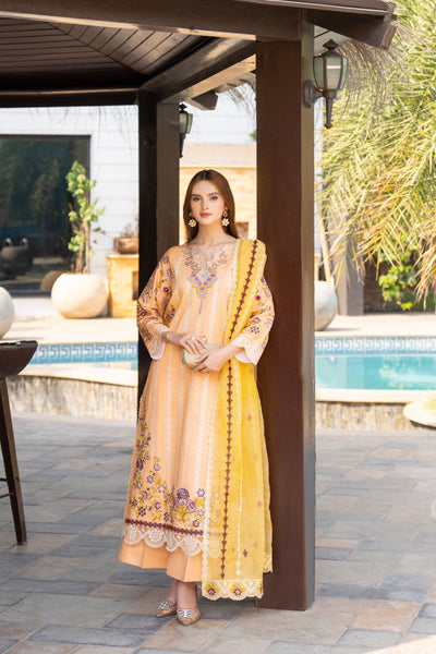 3 Piece Unstitched Luxury Embroidered | CLE-0207