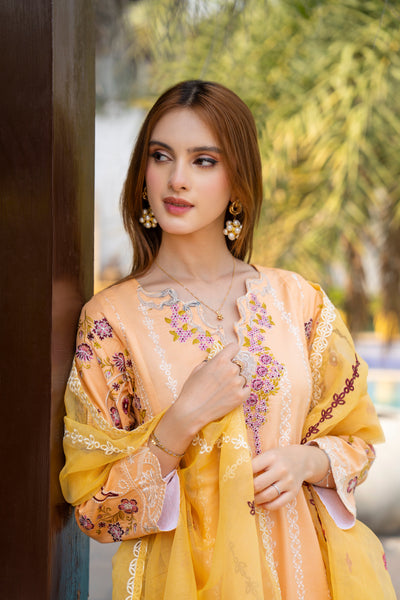 3 Piece Unstitched Luxury Embroidered | CLE-0207