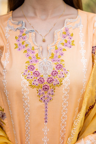 3 Piece Unstitched Luxury Embroidered | CLE-0207