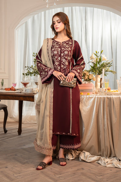 3 Piece Luxury Embroidered | CLE-0204