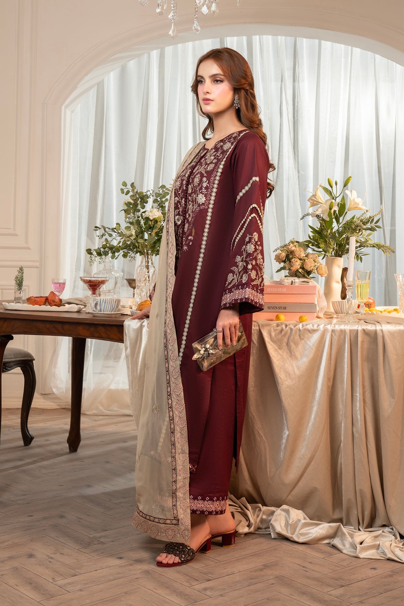 3 Piece Luxury Embroidered | CLE-0204