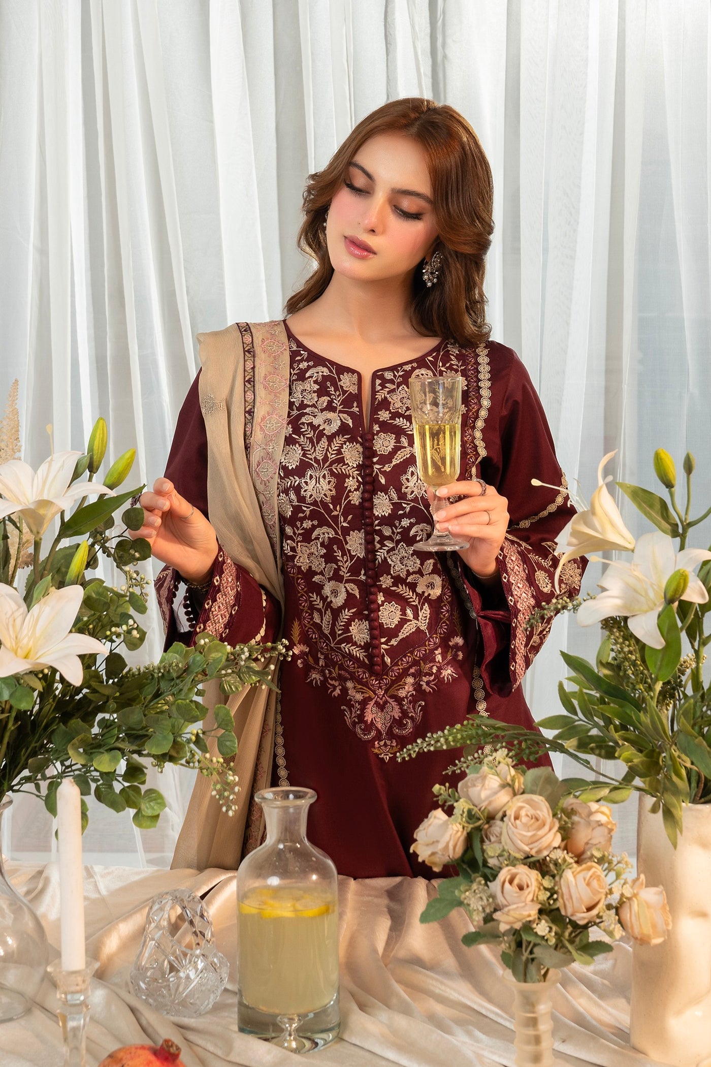 3 Piece Luxury Embroidered | CLE-0204